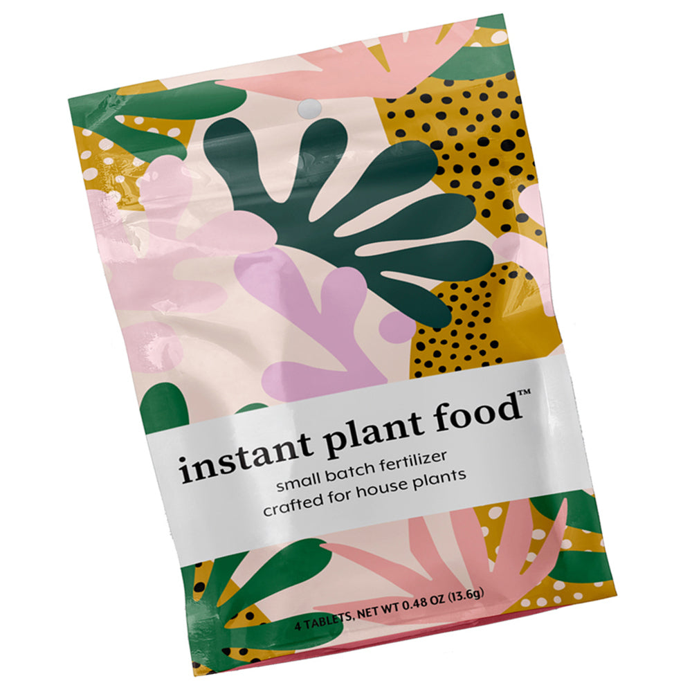 Instant Plant Food self dissolving, fertilizer tablets for feeding houseplants. Package of (4) tablets. Instant Plant Food™ fertilizer tablets are CERTIFIED carbon neutral, vegan & cruelty free, and 1% of all sales go to organizations helping our planet. Made in USA too!