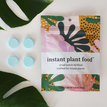 Load image into Gallery viewer, Instant Plant Food self dissolving, fertilizer tablets for feeding houseplants. Package of (4) tablets. Instant Plant Food™ fertilizer tablets are CERTIFIED carbon neutral, vegan &amp; cruelty free, and 1% of all sales go to organizations helping our planet. Made in USA too!
